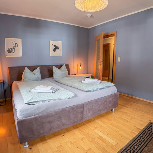 Schlafzimmer mit Doppelbett - Wohnung Bad Schandau